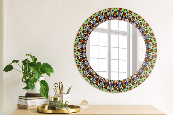 Zrkadlomat.sk Psychedelic mandala vzor Psychedelic mandala vzor Okrúhle dekoračné zrkadlo na stenu lsdo-00142