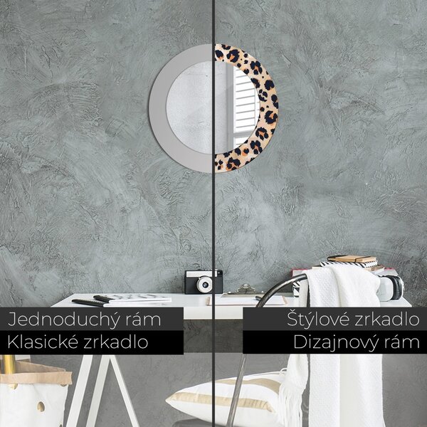 Zrkadlomat.sk Divoký vzor Divoký vzor Okrúhle dekoračné zrkadlo na stenu lsdo-00147