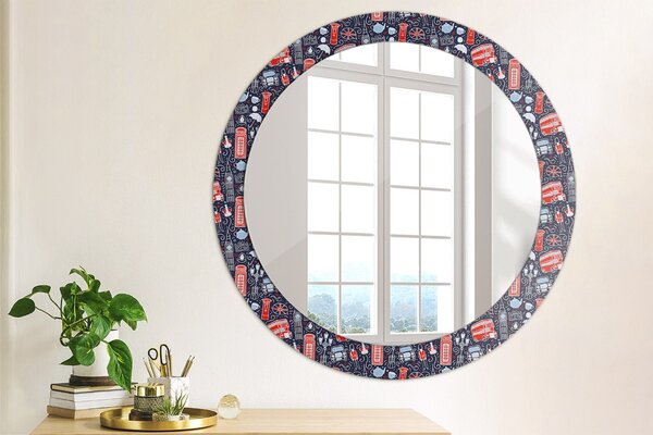 Okrúhle ozdobné zrkadlo Londýnsky symbol