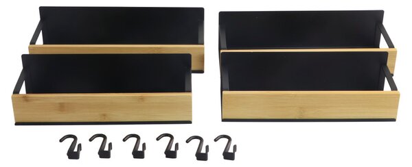 NovýNábytok.sk Police Zoba (4 ks) (hnedá + čierna). Vlastná spoľahlivá doprava až k Vám domov. 1137585