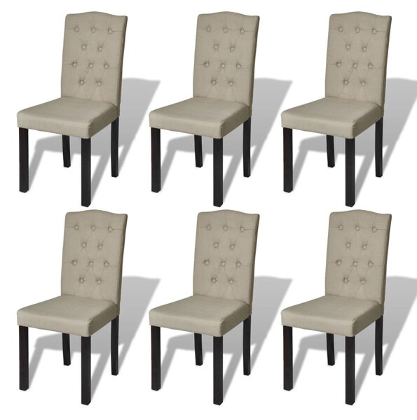 Jedálenské stoličky 6 ks, ťavia farba, látka
