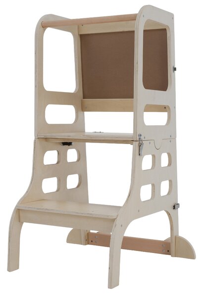 NovýNábytok.sk Montessori učiaca veža 3v1 s tabuľou Magia (prírodná). Vlastná spoľahlivá doprava až k Vám domov. 1137612
