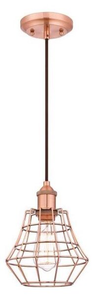 Westinghouse 6105240 - Závesný luster na lanku NATHAN 1xE27/60W/230V medený