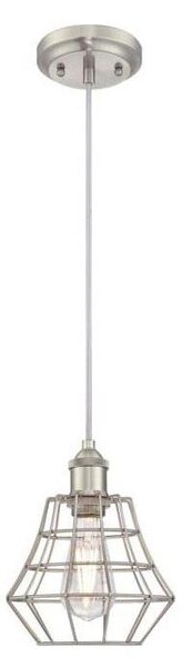 Westinghouse 6337240 - Luster na lanku NATHAN 1xE27/60W/230V strieborná