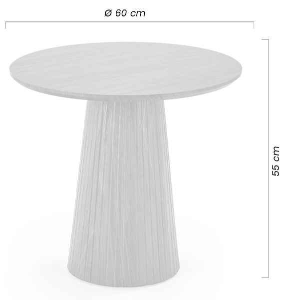 Okrúhly konferenčný stolík Stellis 60 cm - orech