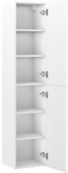 Mexen Rivel kúpeľňový stĺp 35 cm, 2 dvere, ryhovaný, biely mat - 91A21-03016-2-BF01