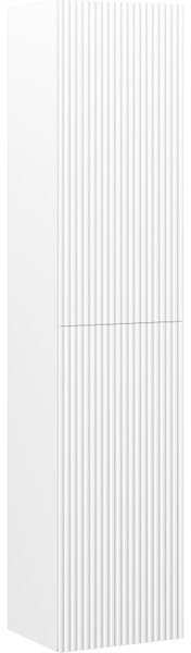 Mexen Rivel kúpeľňový stĺp 35 cm, 2 dvere, ryhovaný, biely mat - 91A21-03016-2-BF01