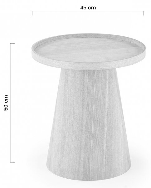 Okrúhly konferenčný stolík Tiliana 45 cm - prírodný