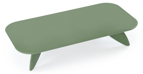 Zelený obdĺžnikový konferenčný stolík Lumis 120 cm