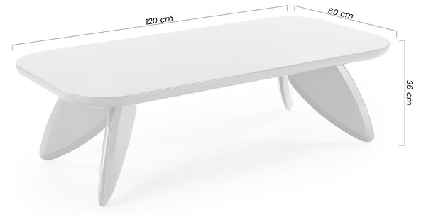 Zelený obdĺžnikový konferenčný stolík Lumis 120 cm