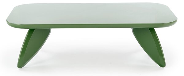 Zelený obdĺžnikový konferenčný stolík Lumis 120 cm
