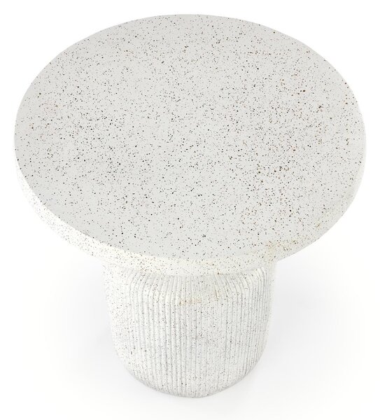 Okrúhly konferenčný stolík Sintro 54 cm - biele terrazzo