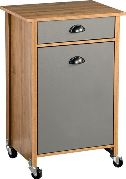 Kuchynský vozík Kesper tmavosivý 46x18x86 cm na kolieskach s 2 separačnými košmi