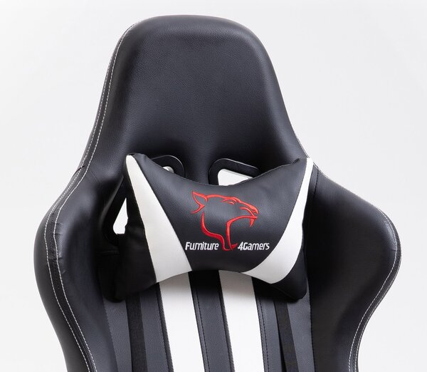 Ak furniture Herné kreslo F4G FG33 čierne/biele