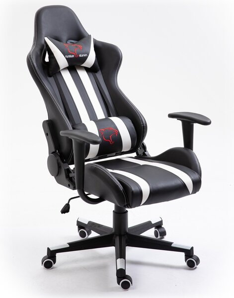 Ak furniture Herné kreslo F4G FG33 čierne/biele