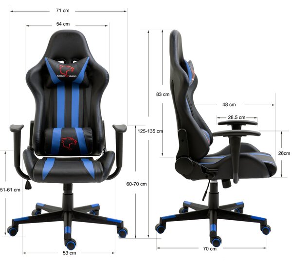 Ak furniture Herné kreslo F4G FG33 čierne/biele