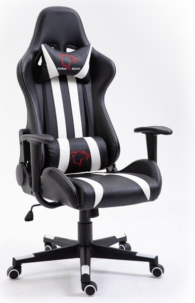 Ak furniture Herné kreslo F4G FG33 čierne/biele