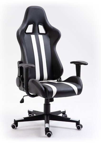 Ak furniture Herné kreslo F4G FG33 čierne/biele