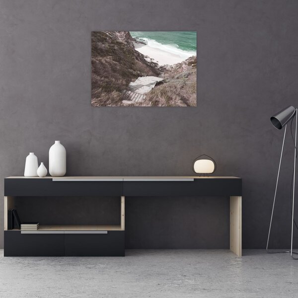 Obraz - Cesta k smaragdovému moru (70x50 cm)
