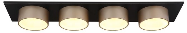 GLOBO 56964-4 RAYMOND stropné svietidlo LED 40W 5100/1900lm 3000K čierna, champagne