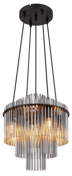 GLOBO 15698H2 GORLEY závesné svietidlo D400mm 5xE14 čierna, dymová