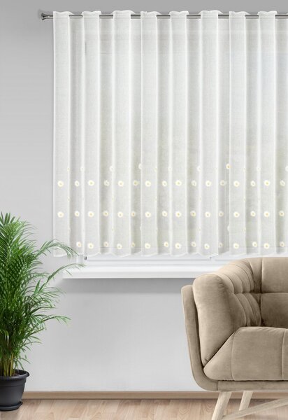 ZÁCLONA NA PÚTKACH BELLIS 350X145 CM KVETY