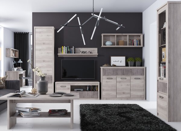 NovýNábytok.sk Komoda Jess new 3D2S (gaštan nairobi + onyx). Vlastná spoľahlivá doprava až k Vám domov. 1137740