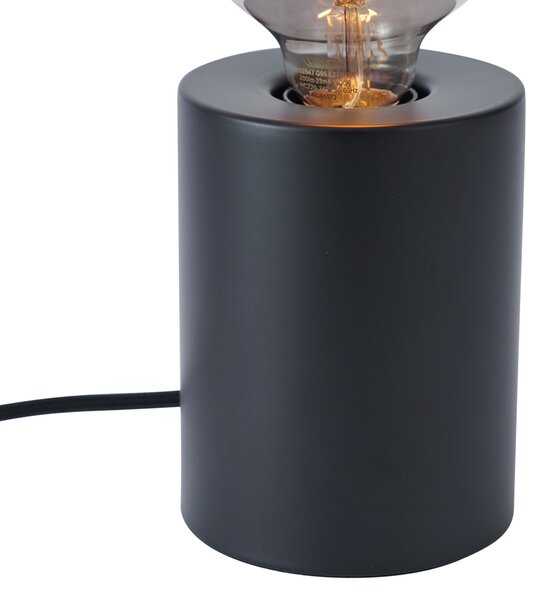 Moderná stolná lampa čierna 13cm - Cylinder