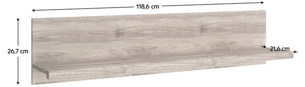 NovýNábytok.sk Polica 120 cm Jess new (gaštan nairobi). Vlastná spoľahlivá doprava až k Vám domov. 1137742