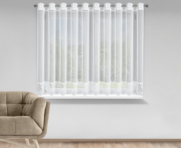 ZÁCLONA NA KRÚŽKOCH ARTEMIDA 350X145 CM BIELA