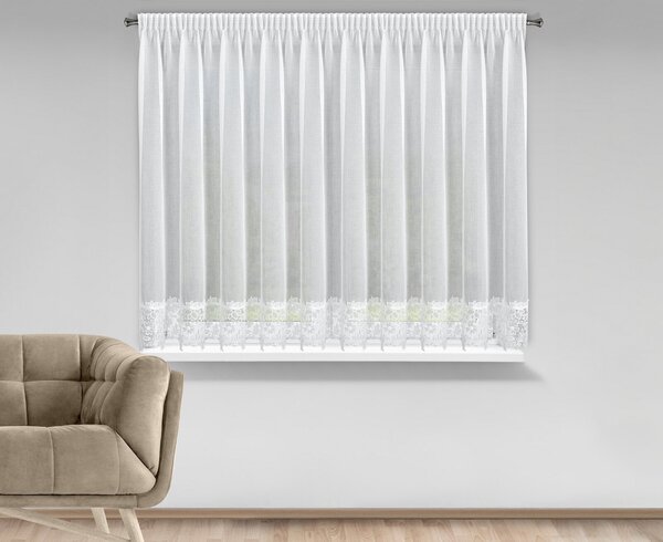 ZÁCLONA NA PÁSKE ARTEMIDA 350X155 CM BIELA
