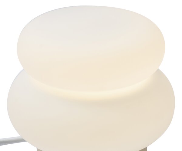 Japandi stolná lampa béžová s opálovým sklom 15cm - Kumo