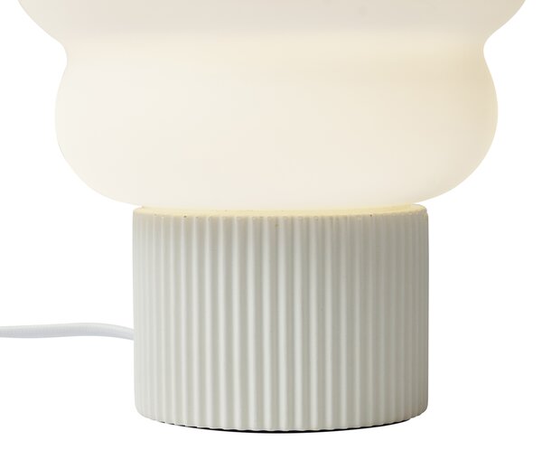 Japandi stolná lampa béžová s opálovým sklom 18cm - Kumo