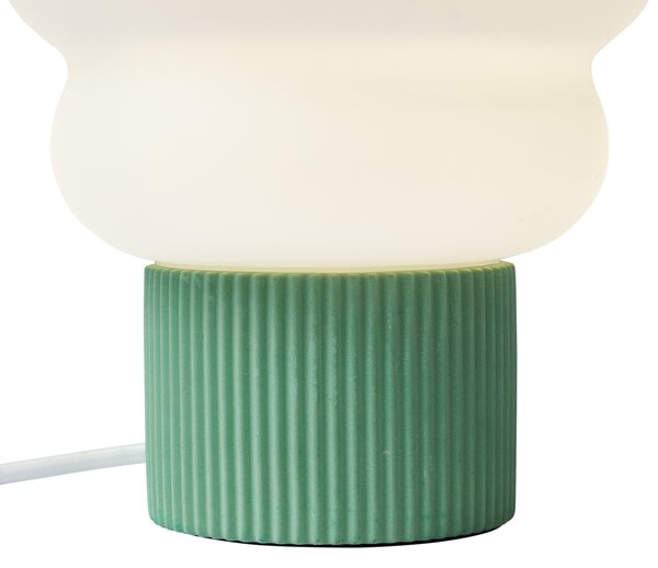 Japandi stolná lampa zelená s opálovým sklom 18 cm - Kumo