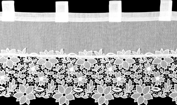 KRÁTKA ZÁCLONA NA PÚTKACH ARTEMIDA 150X40 CM BIELA