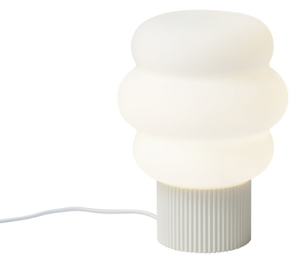 Japandi stolná lampa béžová s opálovým sklom 18cm - Kumo