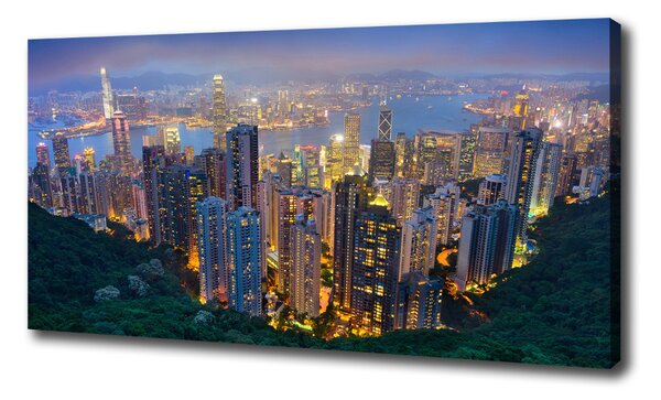 Foto obraz na plátne Nočný Hongkong oc-106686696