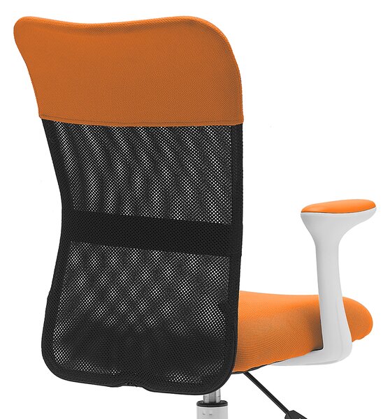 Detská stolička Neoseat MONKEY WHITE s podnožou — látka, biela / oranžová