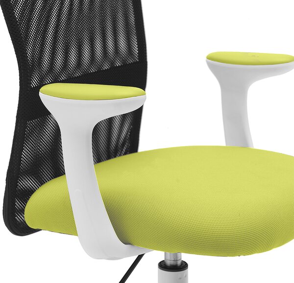 Detská stolička Neoseat MONKEY WHITE s podnožou — látka, biela / zelená