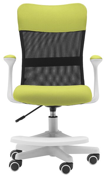 Detská stolička Neoseat MONKEY WHITE s podnožou — látka, biela / zelená