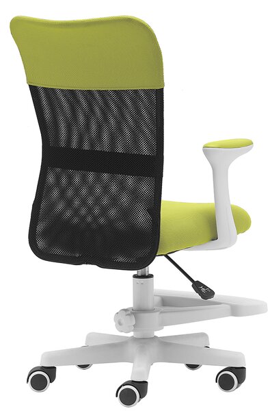 Detská stolička Neoseat MONKEY WHITE s podnožou — látka, biela / zelená