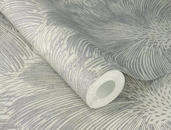 RASCH | Vliesová tapeta na stenu Allegretto 509250 | 0,53 x 10,05 m | šedá, metalická