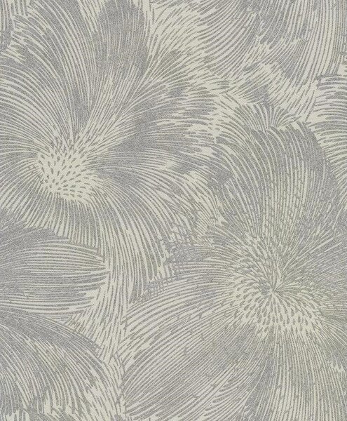 RASCH | Vliesová tapeta na stenu Allegretto 509250 | 0,53 x 10,05 m | šedá, metalická