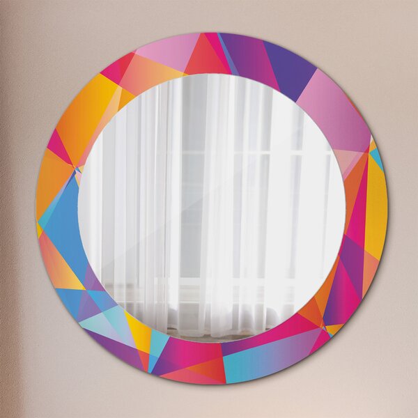 Okrúhle ozdobné zrkadlo Geometrické zloženie
