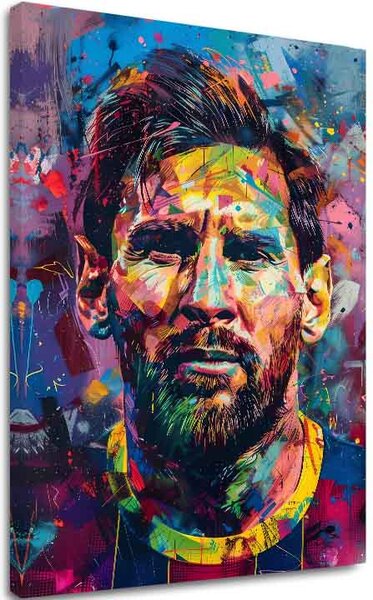 Obraz Messi Vibes na plátne | Maľovaná štruktúra
