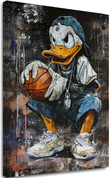 Obraz LeBron Duck na plátne | Maľovaná štruktúra