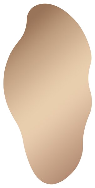 Nástenné zrkadlo hnedé MDF sklo 46 x 90 cm nepravidelný tvar moderný štýl predsieň kúpeľňa