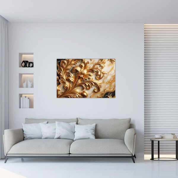 Obraz - Mramor so zlatom (90x60 cm)