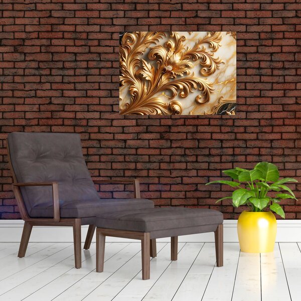 Obraz - Mramor so zlatom (70x50 cm)