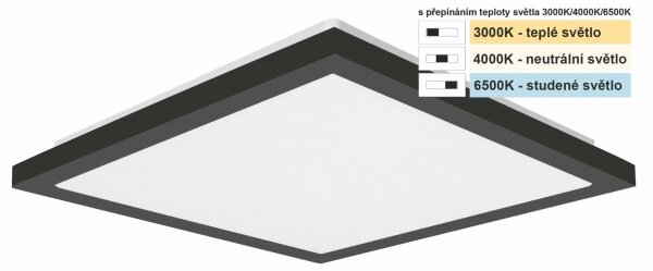 Top Light -LED Kúpeľ. stropné svietidlo ONYX LED/10W/230V IP44 28x28 cm čierna